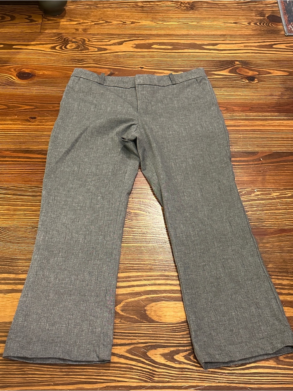 Kut from the Kloth Gray Straight-Leg Women's Trousers